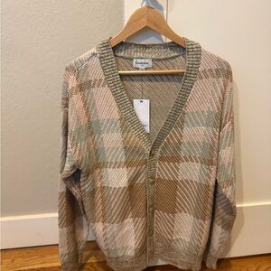 Goodfellow NWT Men's Plaid Cardigan Sweater